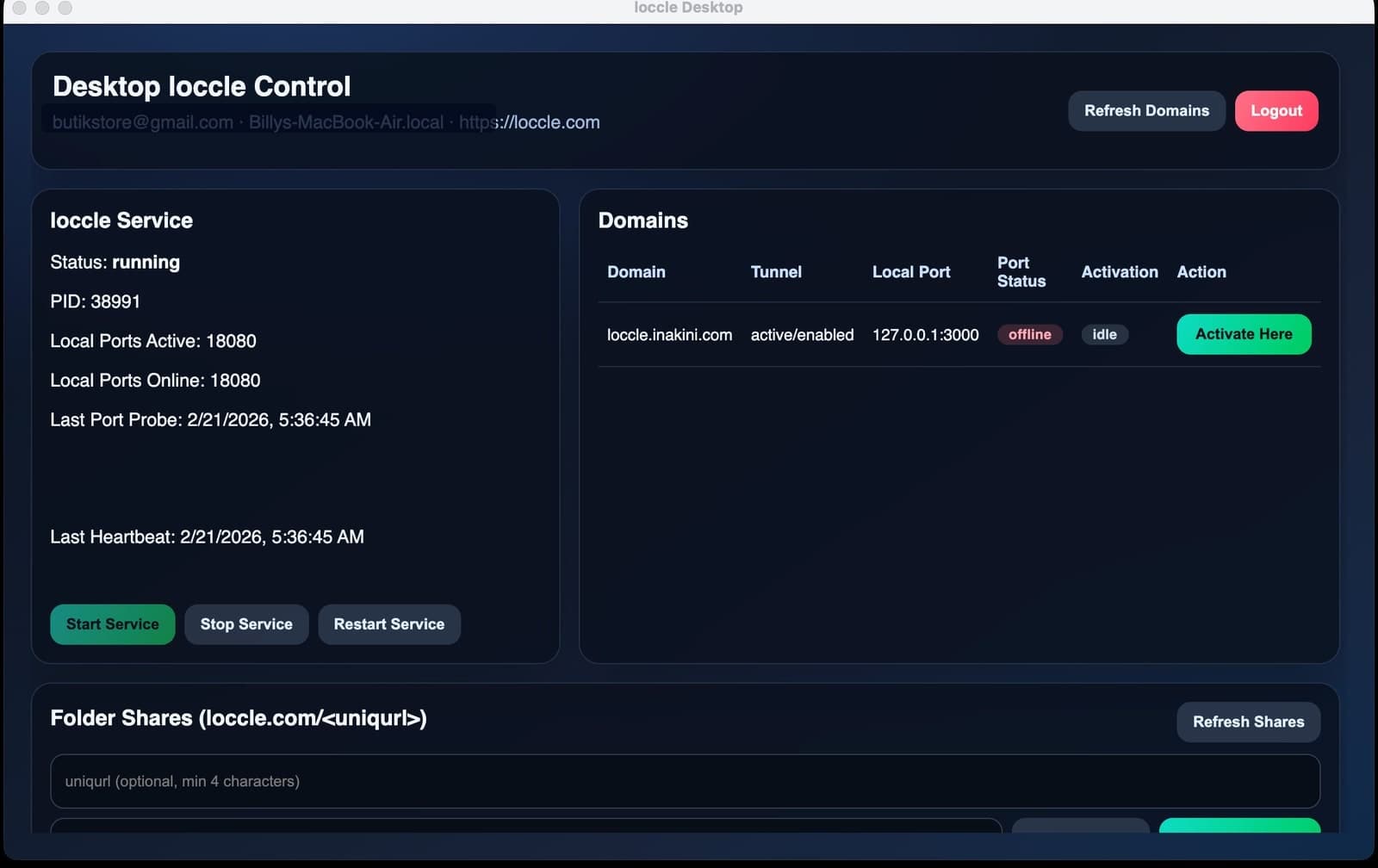 Desktop Control + Folder Share